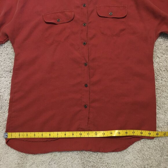 Mavi Brick Red 3/4 Sleeve Button Up Dress Shirt Made in Turkey - Picture 10 of 12